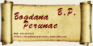 Bogdana Perunac vizit kartica